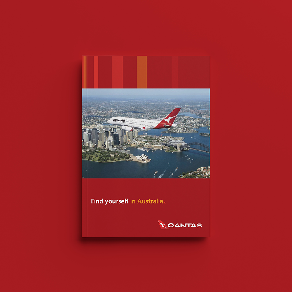 Qantas Airlines sales and marketing brochure design